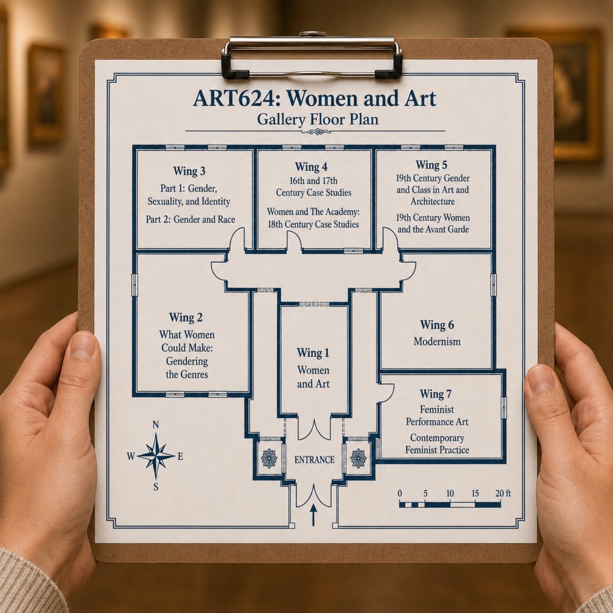 Interactive course notes art gallery